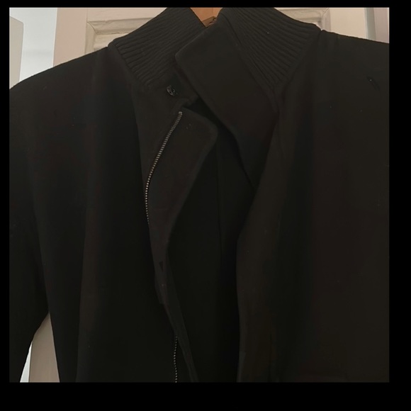 Vintage Jean Paul Gaultier full zip, collared, belted, black coat w/pockets! - Picture 3 of 12